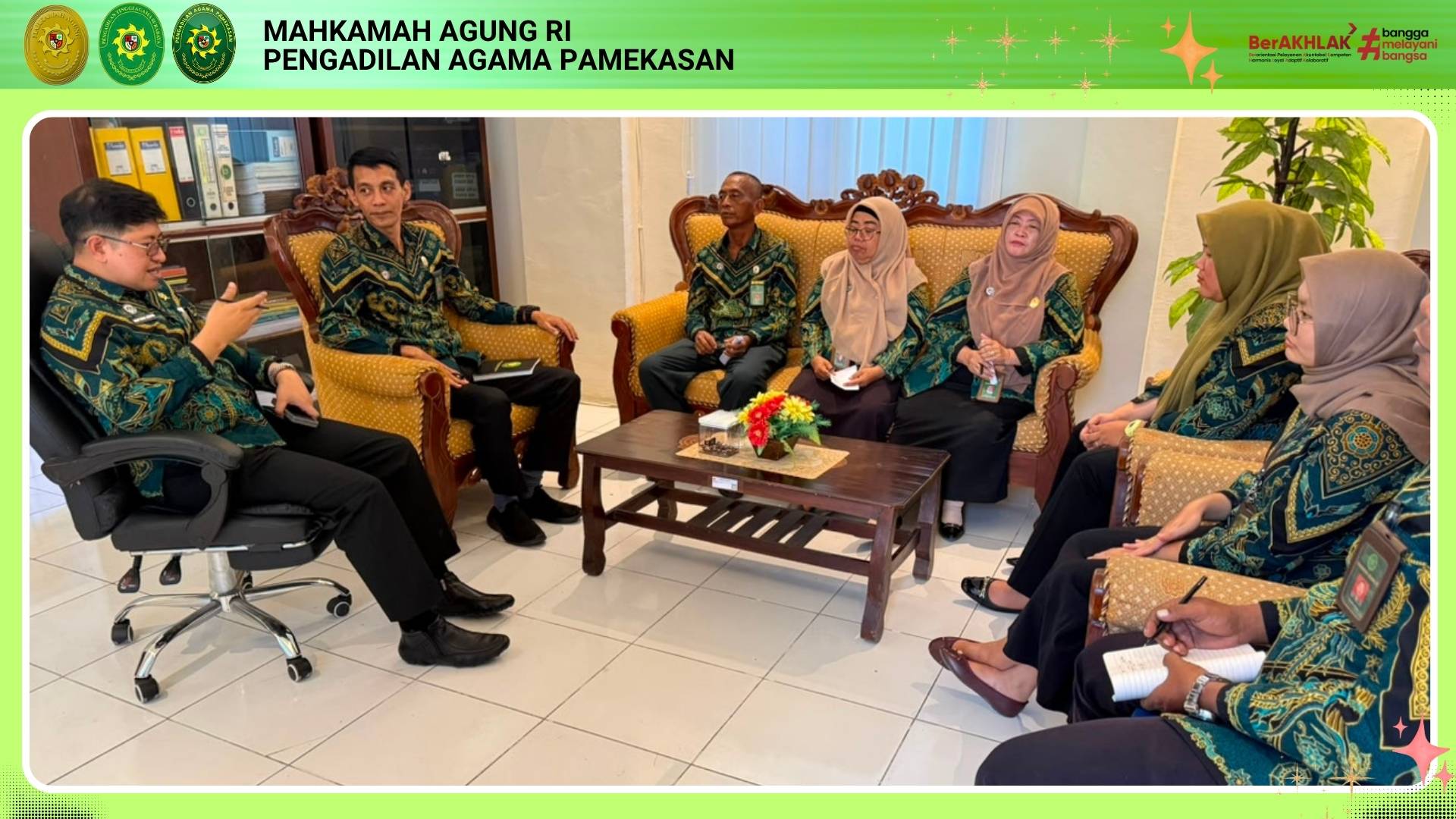 Optimalkan Validitas Administrasi Sidang. PA Pamekasan Gelar Rapat Koordinasi Jurusita dan Jurusita Pengganti.